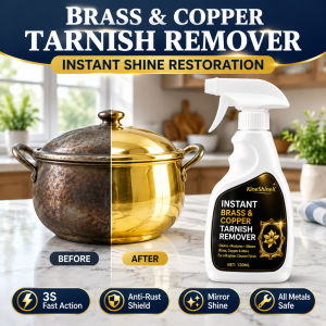 Brass Polish Restorer Metal Shine Enhancer Removes Tarnish Rust Corrosion Easy Application Restores Like-New Look Brass Copper Bronze Cleaner