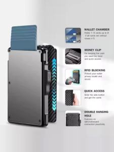 Minimalist Wallet EDC Tactical Slim PU Leather Credit Card Holder RFID Blocking Bifold Smart Wallets with Money Clip for Men2026