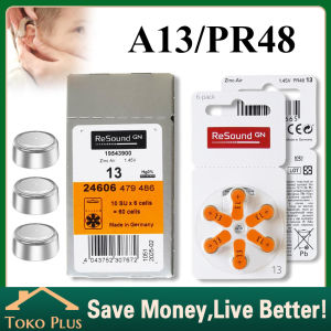6Pcs Baterai Ukuran 13 Universal Alat Bantu Dengar Battery Baterai GN Resound 13 Hearing Aid Battery Batrai Batre A13 ( Baterai Alat Bantu Dengar A13)