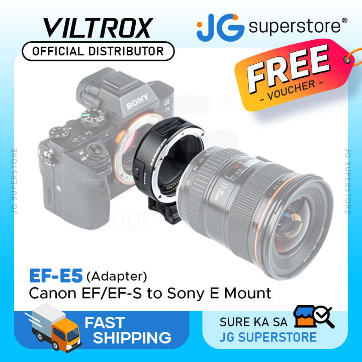 Viltrox EF-E5 Autofocus Adapter for Canon Series Lens (E-Mount) to Sony  Series Mirrorless Cameras JG Superstore Lazada PH