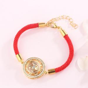 Kemstone Gold Plated Chinese Feng Shui Rotatable Windmill Transfer Wealth Bracelet for Women