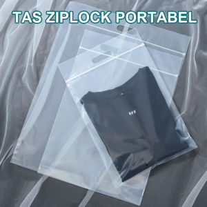 10pcs Plastik Klip Ziplock Sepatu Gamis Jaket  ada pegangannya Ukuran 30x38 Cm