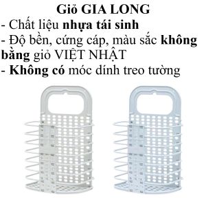 Giỏ đựng đồ thông minh nhựa VIỆT NHẬT / GIA LONG - Xếp gọn treo tường đựng quần áo bẩn 3379-1+9015