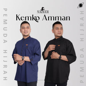 Qurta Nazeer Amman Black dan Navy/Baju Koko Pria