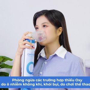 Bình oxy cầm tay bình oxy y tế mini 1 lít cung cấp oxy tức thời với 10000ml khí tinh khiết 996%