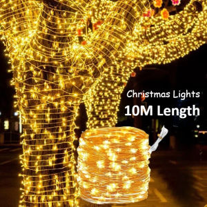 Outdoor Lights LED Fairy Garland Copper Wire Light for Party Waterproof String Lights Christmas Wedding Decora
