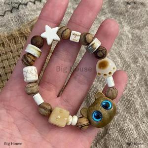 [COD] Big House New Cute Little Black Cat Bracelet For Women Men Fashion Funny Cartoon Animal Beaded Bracelet Trendy Couple Friend Jewelry Gifts