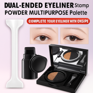 Double-ended eyeliner stamp Two-tone air cushion eyebrow tint Air cushion eyebrow tint Waterproof and sweat-proof Easy-to-apply eyebrow pencil