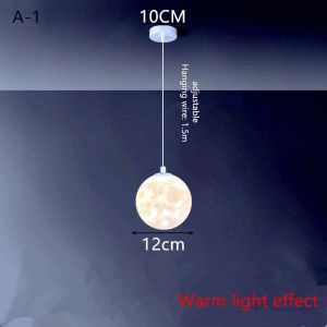 Nordic Moon Pendant Light Minimalist Bedroom Bedside Droplights Creative Cafe Decorative Hanging Light Modern Kitchen Bar Counter Chandelier Ceiling Lights Dining Light