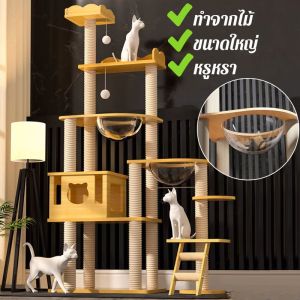 Bartley-lz คอนโดแมว ที่นอนแมว เหมี๊ยว ไม้สวยไร้เหลี่ยมคม คอนโดไม้ ที่นอนแมว คอนโดแมวไม้