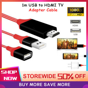 3 in 1 HD 2.0 4K 60FPS HD 1080P 2M Mirroring Cable Phone to TV HDTV HD Converter Adapter USB Cable For Digital Audio HDTV TV Streamer Cord Adapter For Samsung Galaxy Huawei Xiaomi (Plug And Play)