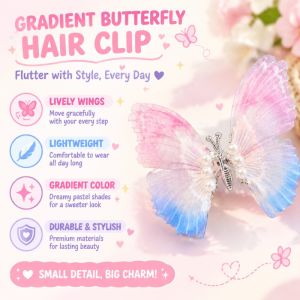 【24H COD】Cute Moving Butterfly Hair Clips Pearl Butterfly Hair Accessories for Kids/Adult