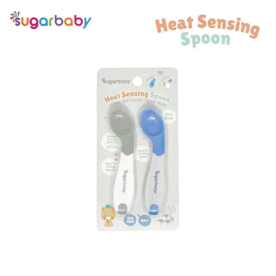 Sugar baby Heat Sensing Spoon | Sendok Makan Bayi Dengan Sensor Panas isi 2pc