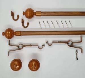 สีสัก ราวผ้าม่าน2ชั้น พร้อมอุปกรณ์ครบชุด(ราคาพิเศษ) ราวม่านรางคู่(แขวนผ้าม่านโปร่ง+แขวนผ้าม่านทึบ) เลือกขนาดความยาวได้