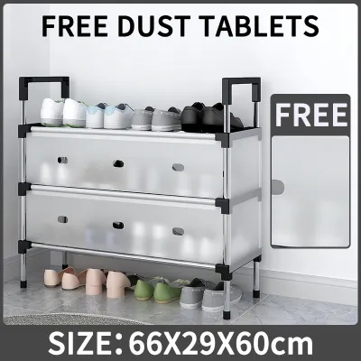 IMUTO 6 Layer shoe rack organizer dustproof shoe cabinet Stainless Steel Shoes Organizer Storage Stand