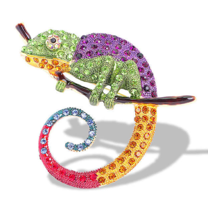Vibrant Lizard Brooch 4 Color Optional Alloy Accessory Versatile Outfit Accent Pin For Casual or Formal