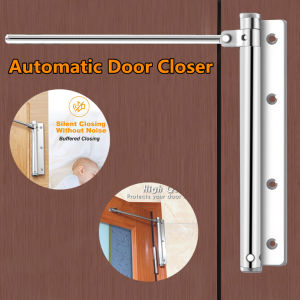 Ship from Malaysia Door Closer Safety Spring Door Closer Automatic Closer Automatic Doorfor Bed Store Kitchen House Room (Aluminum Alloy)