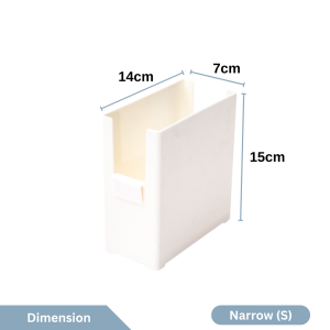 Easyhome.sg Simple Japan Style White Storage Organiser Box / Multi-functional Stackable Box