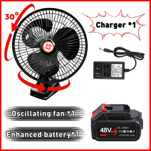 Cordless Fan 8 inch Portable Fan Rechargeable Fan High Power Outdoor Desktop Cooling Fans Adjustable Cordless Fan