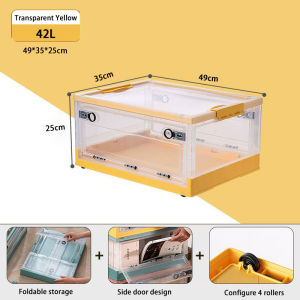 Folding Storage Box / Transparent Storage Box / Book Box / Clothes Organiser / Household Book Storage Box / Snacks Stora