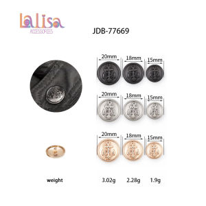 กระดุมรูปสมอเรือ ติดเสื้อสูท กระดุมวินเทจ กระดุมโลหะผสม alloy button (ฺB-1-F2JDB-77669) 15mm18mm20mm