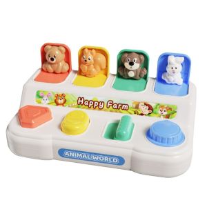 Oldlaiben Baby Pop Up Animal Toy Montessori Sensory Toy Toddler Infant Toys Early Educational