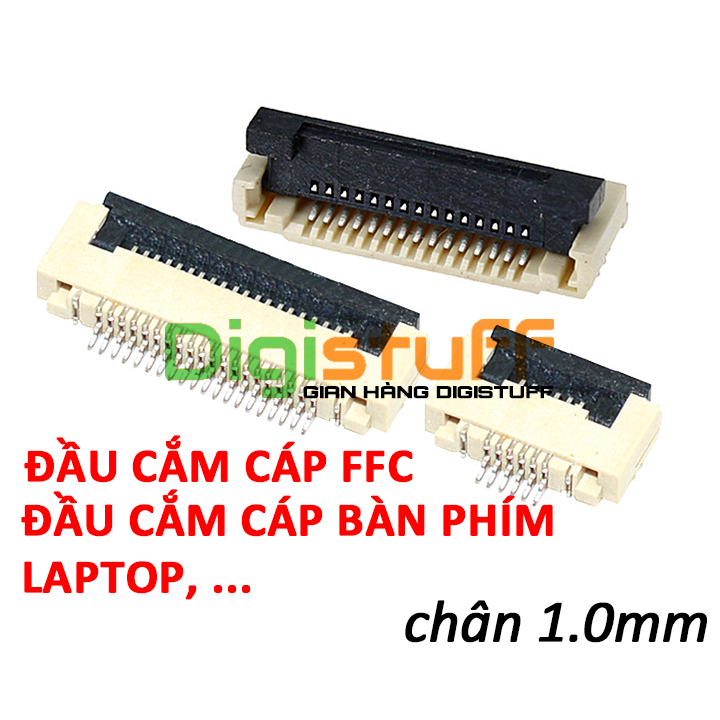 Chân cắm cáp bẹ 1.0mm dùng thay socket cắm cáp bàn phím laptop đầu cắm cáp chuột cảm ứng hoặc bo nút nguồn laptop ...