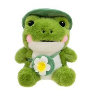 PUZHE Fluffy Green Frog Plush Toy Stuffed Collection Frog Stuffed Doll Animals Plush Toy Ins Animal Frog Pillow Home Decor