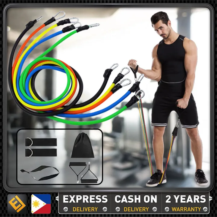 ET Sports 11Pcs resistance band workout set gym exercise equipment