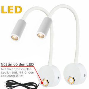 Đèn rọi đọc sách gắn tường đầu giường 3W - 220V Tích hợp đèn ngủ Đèn soi tranh trang trí Phòng khách Nhà hàng Khách sạn