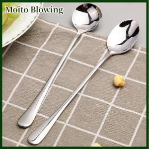 Moito Long Handled Stainless Steel Coffee Spoon Ice Cream Dessert Tea Spoon For Picnic Kitchen Accessories Spoon Coffee Bean