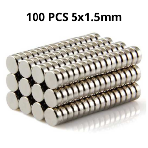 STRONG MAGNET NEODYMIUM NdFeB N50 BULAT KOIN SUPER KUAT 100 PCS