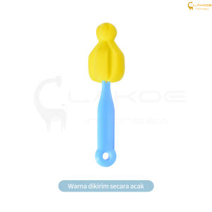 LAKOE Sikat Pembersih Dot Botol Susu Dengan Gagang Bahan Spons