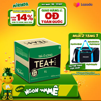 Thùng 12 Chai Trà Ô long Tea+ (1000ml/chai)