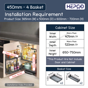 Aluminum Alloy Under Sink Cabinet Two Layer Basket Drawer Snack Beverage Storage Adjustable Basket