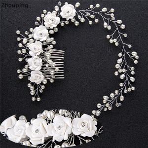 【ZP】 Flash Sale Cute Luxury Wedding Hair Jewelry For Bridal Hair Comb Hand Made Hair Accessory New