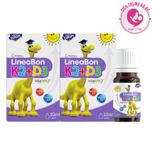Combo 2 hộp Lineabon D3K2 Vitamin tăng chiều cao cho bé hộp 10ml date mới