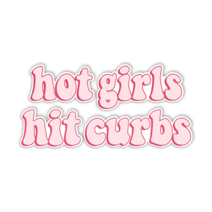 Car Window Sticker Car Exterior Decal Waterproof Sticker Hot Girls Hit Curbs Decal Car Window Bumper Decors Sticker