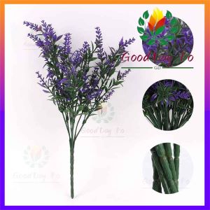 【5PCS】Artificial Green Plant Simulated Flower Plastic Lavender Flower Artificial Flower Home Wedding Outdo