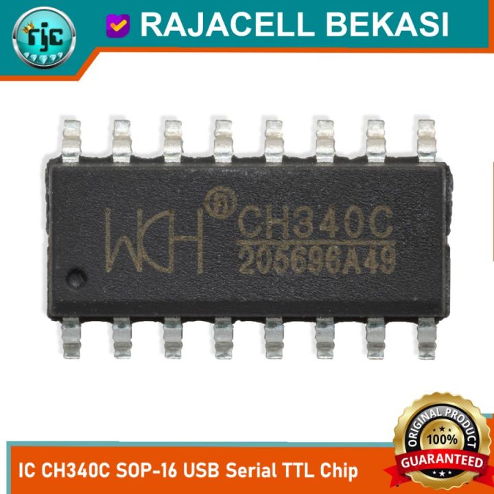 thumbnail image 2 of 10x CH340C USB To Serial Port Chip IC, SOP-16 Package (CH340) 2 of 6