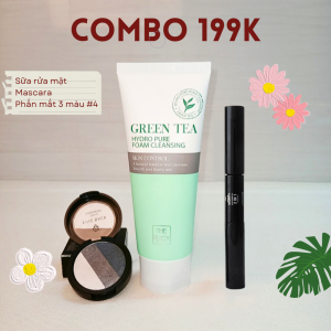 199K ĐỒNG GIÁ - Bộ trang điểm mặt 3 món Hàn Quốc Sữa rửa mặt + mascara + phấn mắt 3 màu #4