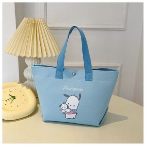 Christmas Gift Halloween Hot Sanrio Hello Kitty My Melody Anime Kawaii Canvas Makeup Bag Cute Kuromi Pochacco Lunch Box Bag Commuter Bag Gifts for Girls