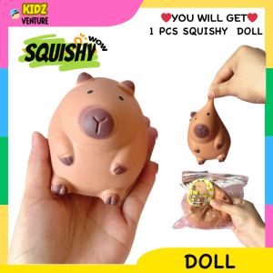 (READY STOCK) Cute Capybara Tricky Pinch Toy Cute Stress Relieve Soft Toy Creative Children Fashion Doll 卡皮巴拉捏捏乐可爱水豚减压玩具