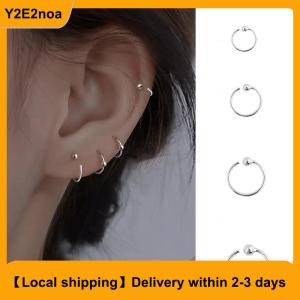 【Local shipping】 Minimalist Woman Hoop Earrings Small Ear Bone Buckle Simple Fine Jewelry Ear Bone Nail Earrings For Women Ear Hoops Fashion Accessories
