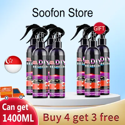 [SG Stock]🇺🇸NO.1 Car Coating Spray Nano✅Ceramic Coating Spray Paint / Automotive Care Scratch Remover Repair Polish Wax Waterless Wash Waterproof Hydrophobic Spray汽车抛光镀膜剂