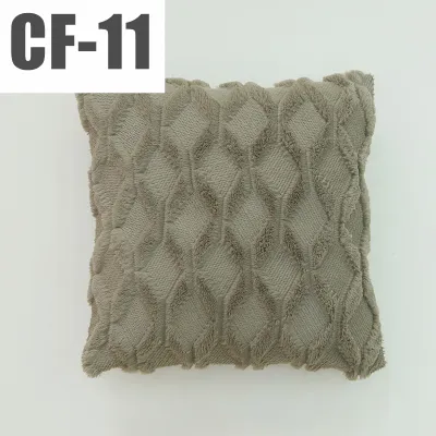 SG Seller Cushion Cover ONE Sided Rhombus Shape/Triangle/Square/ Hexagon/Vertical Rombus 3D Plush Solid Colour Velvet 30x50/40x40/45x45/50x50cm