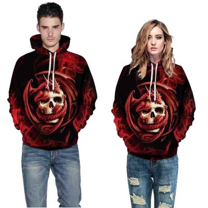 Fashion 3D print hoodie jacket for men Lazada PH