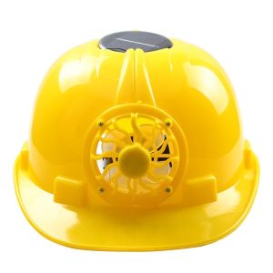 Mũ bảo hộ lao động Mũ bảo hiểm có quạt năng lượng mặt trời nhựa ABS nguyên sinh loại tốt siêu cứng
