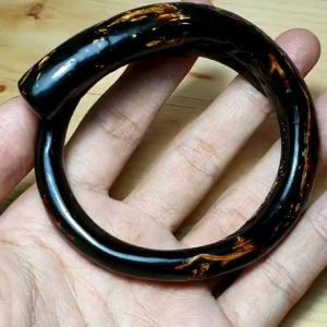 Gelang Akar Bahar Merah Kristal Body Bulat Super Tembus Cahaya Jumbo
