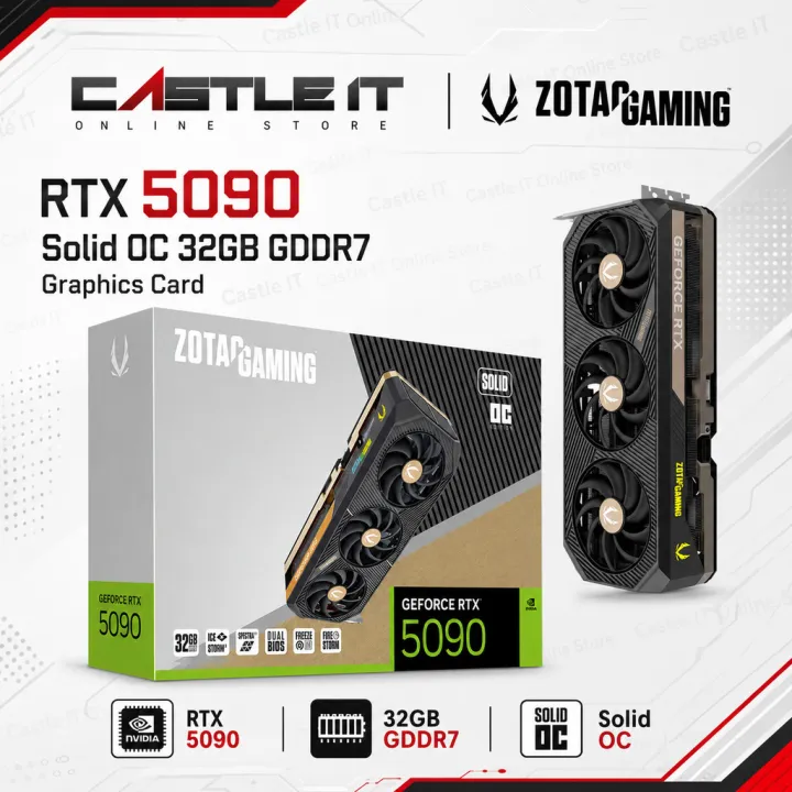 ZOTAC GAMING GeForce RTX 5090 Solid OC 32GB GDDR7 Graphics Card